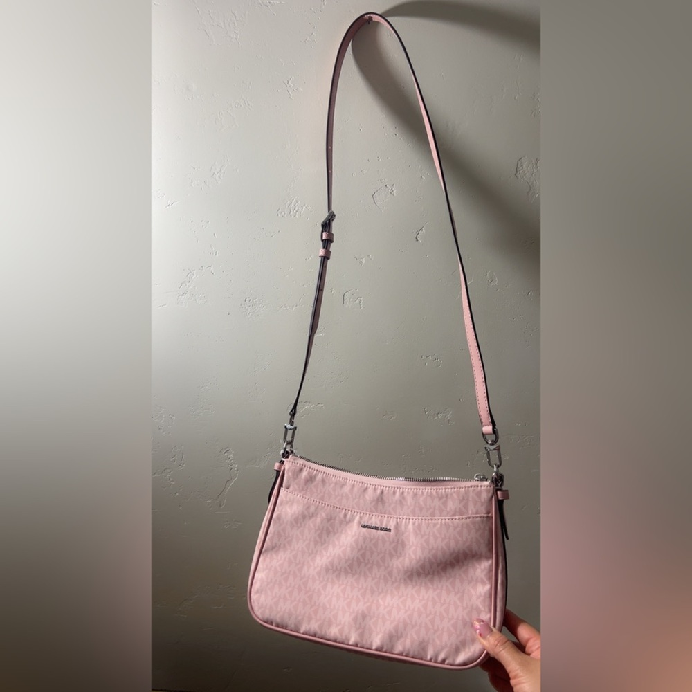 New Michael Kors Jet Set Small Pochette Nylon Crossbody - Picture 5 of 17